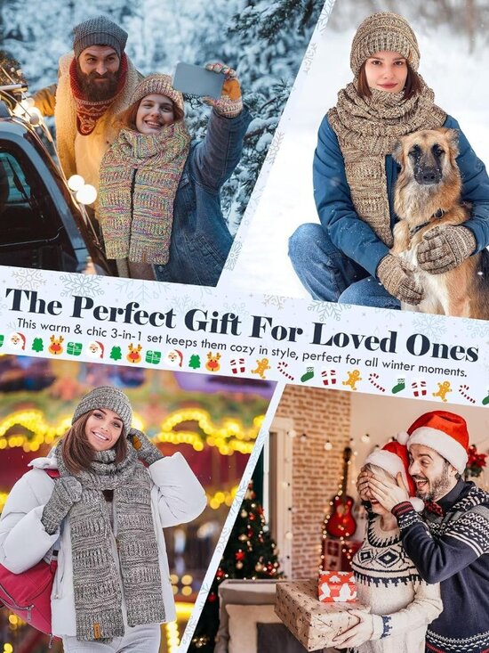 Cozy Winter Beanie, Scarf & Touchscreen Gloves Set for Women - Warm 3-in-1 main image 7